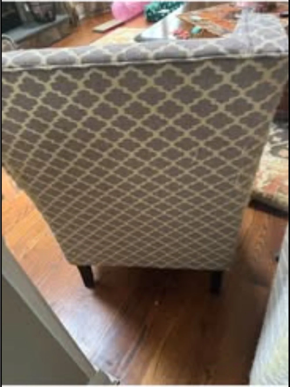 Pier1 imports Alex wing Diamond-Pattern Accent Chair Pair in Taupe
